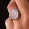 Antique Moonstone Cameo White Gold Ring 4