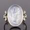 Antiker Mondstein Cameo Ring in Weißgold 11