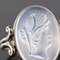 Antique Moonstone Cameo White Gold Ring 7