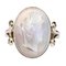 Antique Moonstone Cameo White Gold Ring 1