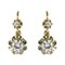 Diamonds 18 Karat Rose White Gold Lever- Back Earrings by Front, 1930s 1