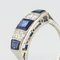 Art Deco 1.69 Carat Sapphire Diamonds White Gold Garter Ring, 1930s 5