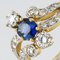 Französischer Ring aus 18 Karat Gelbgold mit 18 Diamanten in Saphir-Diamanten von Rain 6