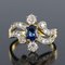 Französischer Ring aus 18 Karat Gelbgold mit 18 Diamanten in Saphir-Diamanten von Rain 3