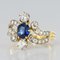 Anillo France Sapphire Diamantes platino de oro amarillo de 18 quilates de Rain, Imagen 4