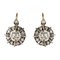 19th Century Rose Gold and Diamond Drop Earrings by Front 1