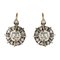 19th Century Rose Gold and Diamond Drop Earrings by Front, Image 1