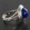 Vintage 4,76 Karat Lapis Lazuli Ring in Weißgold, 1960er 10