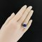 Bague 4,76 Carat Lapis Lazuli Vintage en Or Blanc, 1960s 2