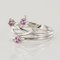 Modern Pink Sapphire Diamond Ring by Front 3