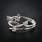 Modern Pink Sapphire Diamond Ring by Front 5