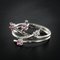 Modern Pink Sapphire Diamond Ring by Front, Image 5