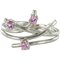 Modern Pink Sapphire Diamond Ring by Front 1