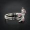 Moderner rosafarbener Saphir-Diamant-Ring von Front 4