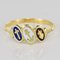 Anello Dizain Faith antico blu rosso, XIX secolo, Immagine 6