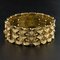 Italian Flowers Motifs Engraved 18 Karat Yellow Gold Bracelet, 1960s 4