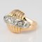 Vintage Gadroons Diamond 18 Karat Yellow Gold Ring, 1950s 3
