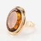 Vintage 11.50 Carat Citrine 18 Karat Yellow Gold Ring, 1960s, Image 3