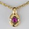 Modern Ruby Diamond 18 Karat Yellow Gold Pendant and Chain 7