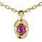 Modern Ruby Diamond 18 Karat Yellow Gold Pendant and Chain 1