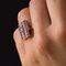 Calibrated Ruby Diamond 18 Karat Rose Gold Rectangular Ring, 1900s 4