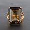 Vintage Smoky Quartz 18 Karat Yellow Gold Ring, 1960s, Image 8