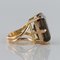 Vintage Smoky Quartz 18 Karat Yellow Gold Ring, 1960s, Image 7