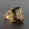 Vintage Ring aus 18 Karat Gelbgolot in Smoky Quartz, 1960er 4