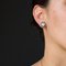 Moonstones Diamond Silver Round Shape Stud Earrings 6