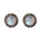 Moonstones Diamond Silver Round Shape Stud Earrings, Image 1