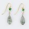 Baume Creation Rutilated Quartz Tsavorite Garnet Diamond Dangle Earrings 8
