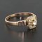 French 19th Century Square Diamonds 18 Karat Rose Gold Ring, Image 4