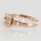 French 19th Century Square Diamonds 18 Karat Rose Gold Ring 3