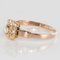 French 19th Century Square Diamonds 18 Karat Rose Gold Ring, Image 3