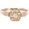 French 19th Century Square Diamonds 18 Karat Rose Gold Ring 1