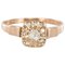 French 19th Century Square Diamonds 18 Karat Rose Gold Ring, Image 1