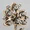 Spilla Diamond French Gold rosa di Silver, Francia, XIX secolo, Immagine 6
