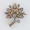 19th Century French Diamond Rose Gold Tree Brooch by Silver, Image 14