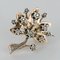 19th Century French Diamond Rose Gold Tree Brooch by Silver 9