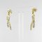 Gold Ribbon and Diamond Earrings, Set of 2, Image 4