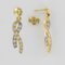 Gold Ribbon and Diamond Earrings, Set of 2, Image 5