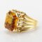 French Citrine Yellow Gold Ring, 1960s 4