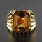 French Citrine Yellow Gold Ring, 1960s, Image 2