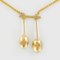 Französische Topas und Amethyst Gold Lariat Halskette, 1950er 6