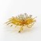 Spilla Retro con diamanti color oro floreale, Francia, Immagine 5