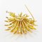 Spilla Retro con diamanti color oro floreale, Francia, Immagine 4