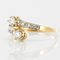French Diamond 18 Carat Yellow Gold and Platinum Engagement Ring 3