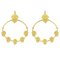 Italian Matte Vermeil Crystal Mask Hoop Earrings, Set of 2, Image 1