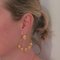 Italian Matte Vermeil Crystal Mask Hoop Earrings, Set of 2 3