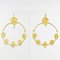 Italian Matte Vermeil Crystal Mask Hoop Earrings, Set of 2, Image 4